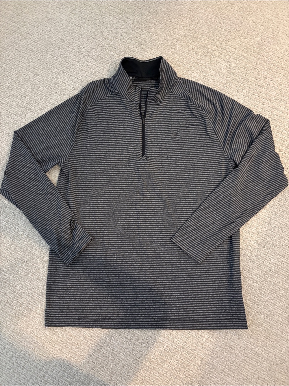 Men's Under Armour Quarter-Zip Striped Performance Pullover - medium